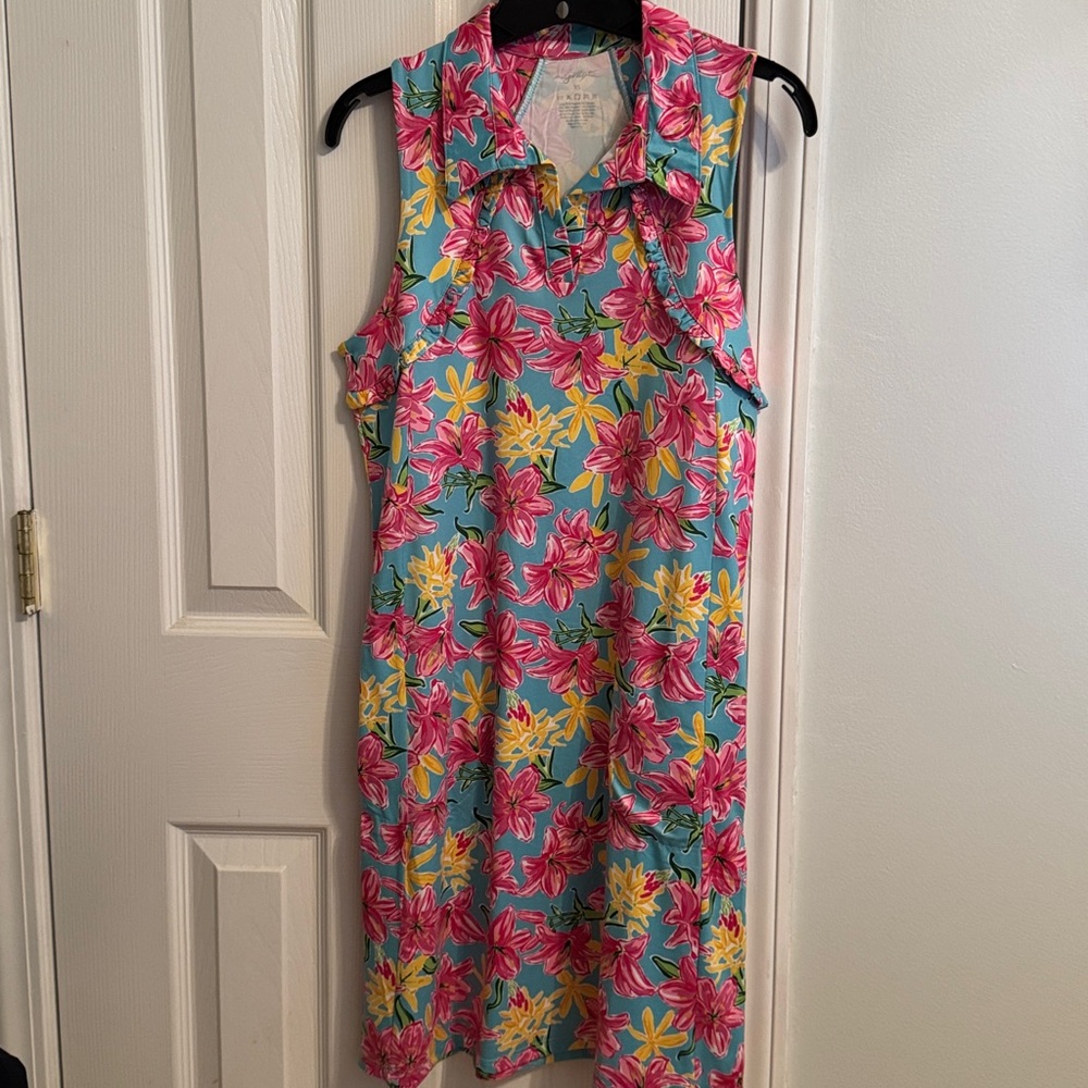 Gottex Floral Golf Tennis Activewear Athletic Dress